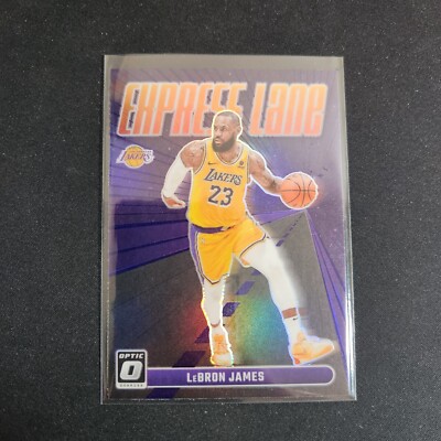 LEBRON JAMES 2023-24 DONRUSS OPTIC EXPRESS LANE PURPLE PRIZM LAKERS    L41