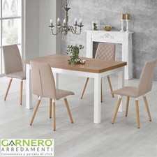 Tavolo allungabile moderno funzionale casa cucina design ACE 140/220 bianco