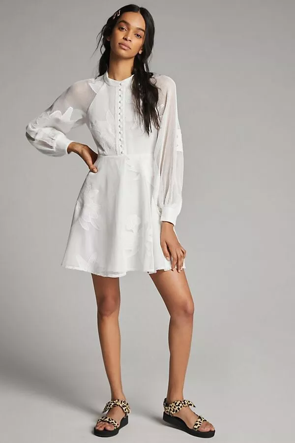 anthropologie white dress