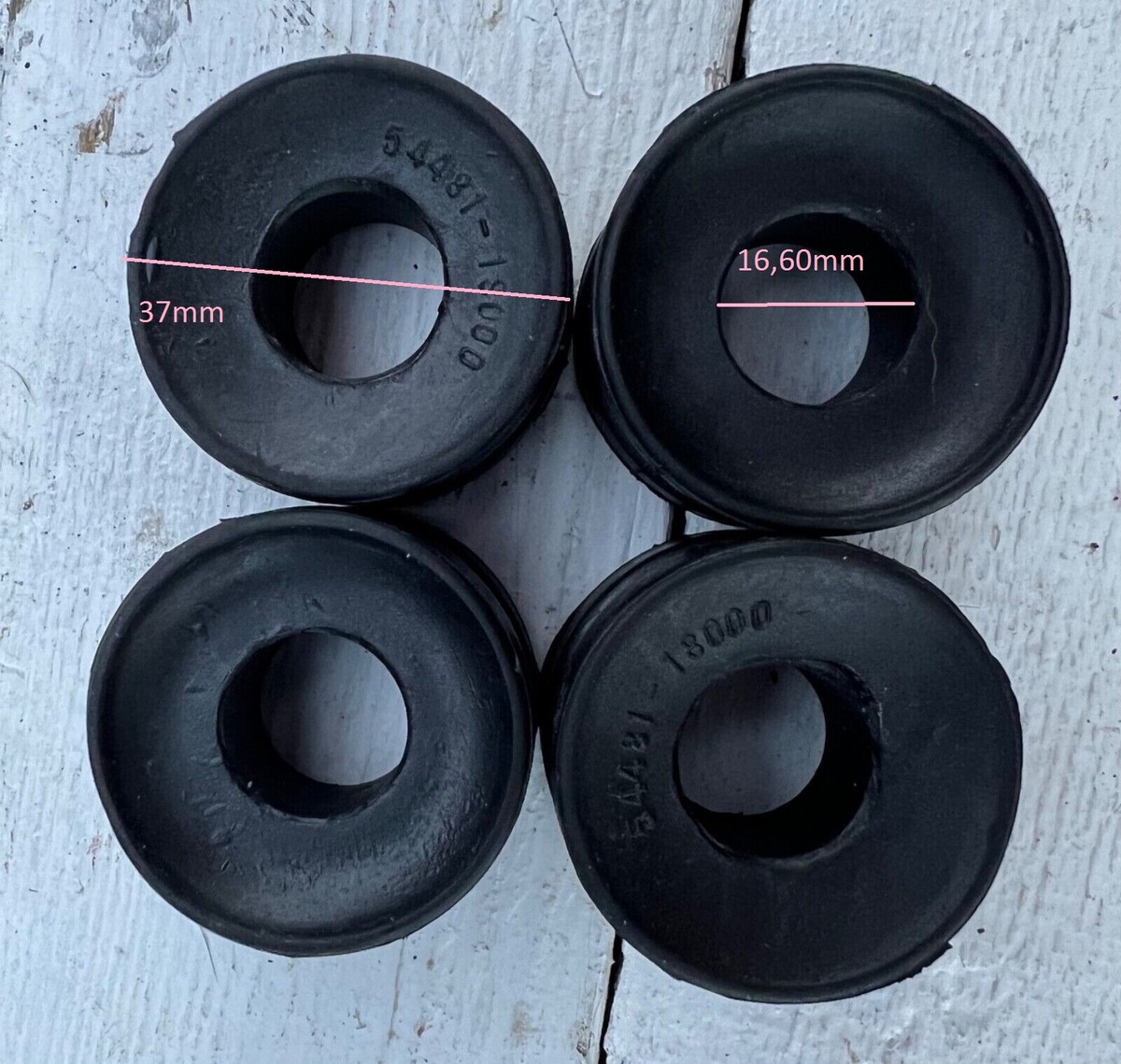 Datsun 620 P/U UTE 1972-78 front tension rod bushings set 54481
