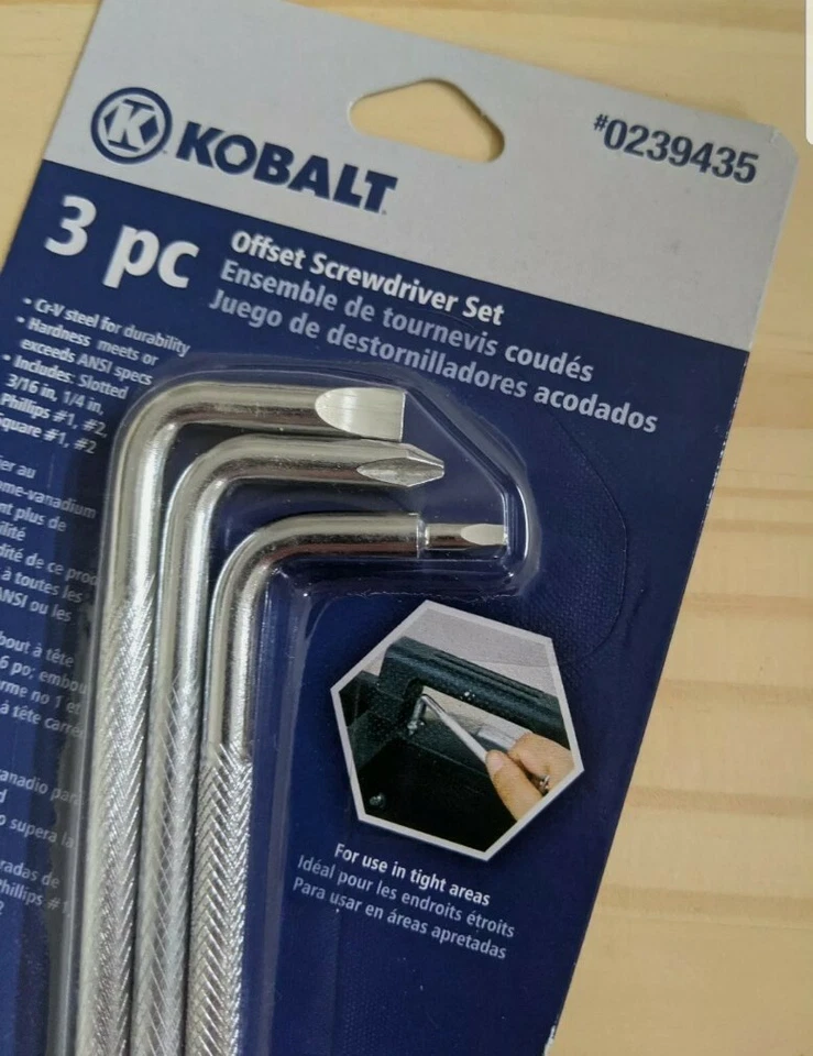 KOBALT   Offset screwdriver 3-Pcs Set 0239435 - Image 3 of 4
