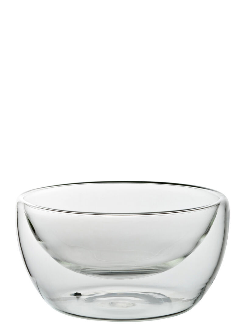 Clear Glass Double Walled Dessert Dish Stylish Glassware 9Oz (26Cl) Pack Of 6