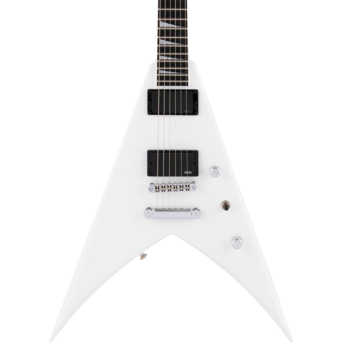 ギター Jackson King V White with Black Jackson JS Series JS32 King V Electric Guitar - White With