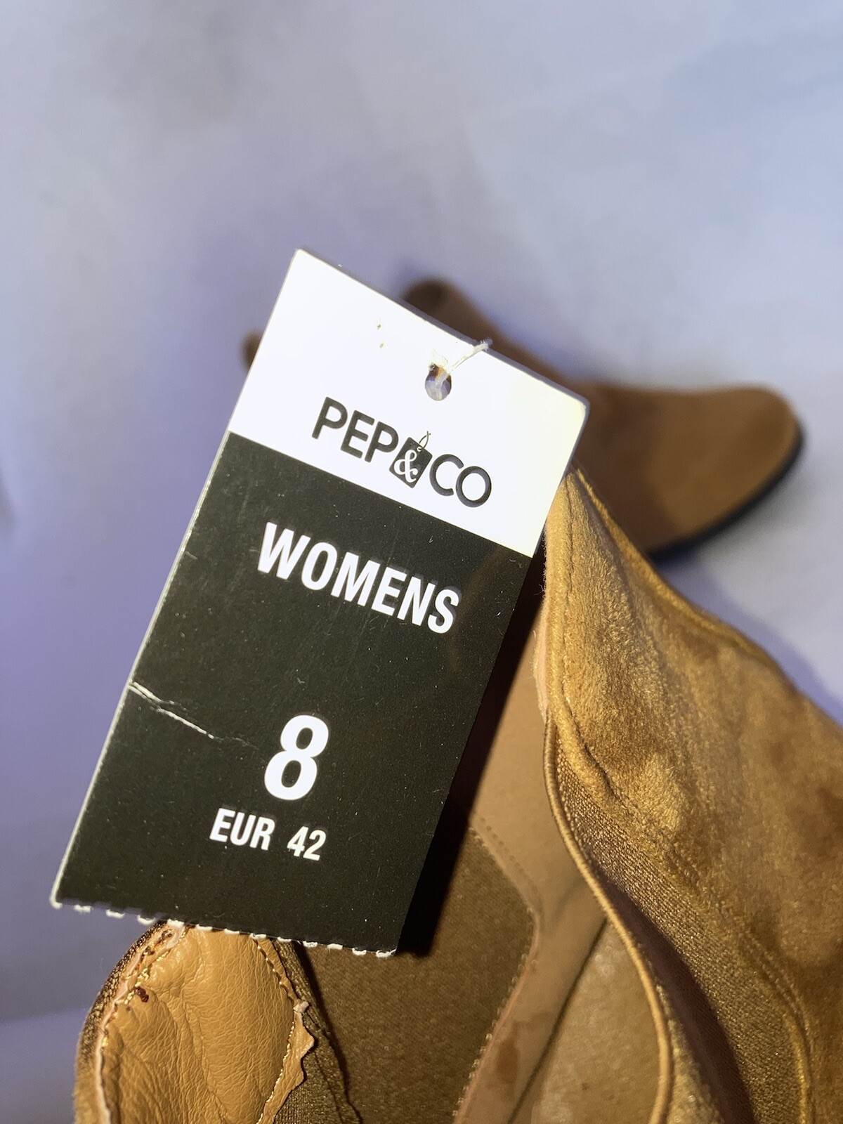 Pep&Co Women's Ladies Tan Faux Suede Pull On Chelsea Ankle Boots UK 8 EU42 BT027 image 10