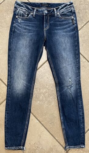 Silver Jean Co Elyse Skinny 27x29 - Picture 1 of 12