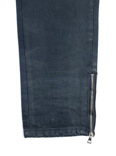 Pantalones de mezclilla ajustados de diseñador recubiertos de motociclista 34 x 34 embellecedores para hombre - Imagen 8 de 13