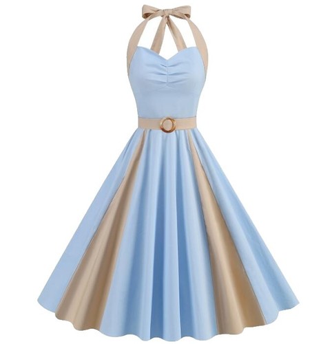 vintage lace halter neck wedding dress Lace Halter Dress - Tea Length Bridal main image 0