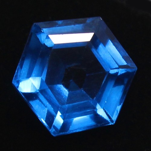 Natural 5.70 Ct RARE Blue Aquamarine Certified 11x11 mm Hexagonal Stunning Gems - Picture 7 of 7