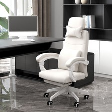 Home Office Chair Swivel Desk Chair with Adjustable Height Footrest Refurbished