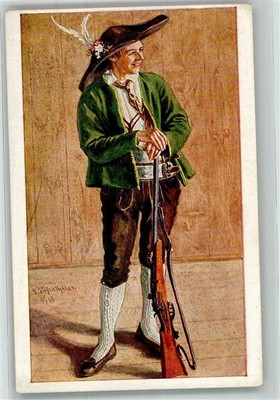 39986264 - signed Tiefenthaler Paula costume rifle Joh. F. Amann Q 16264