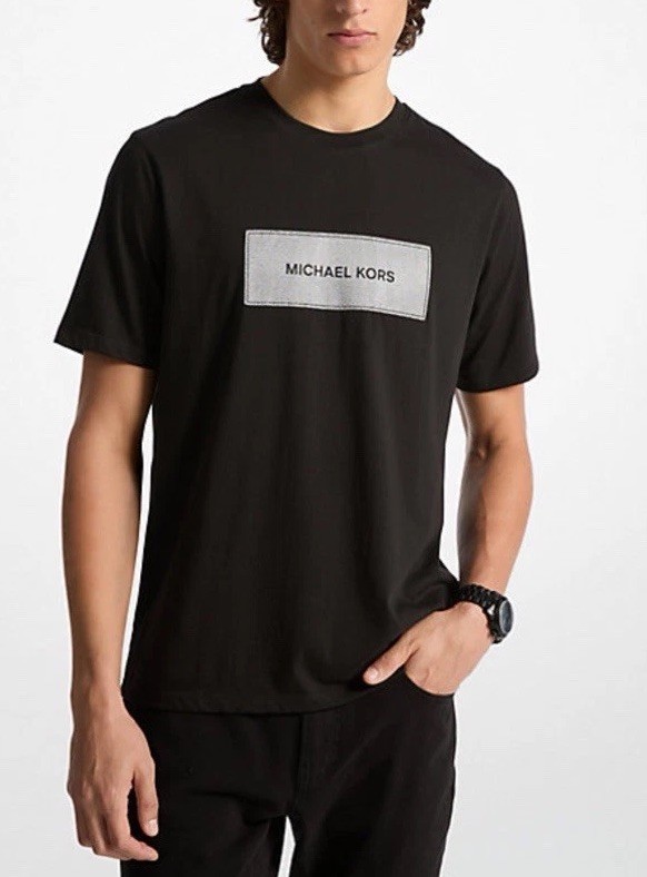 NWT MICHAEL KORS Black Logo Cotton T-Shirt Tee | Size M (Medium