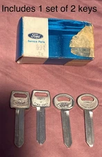 2 NOS Ford Lincoln Continental Mark Key Blank 84 83 82 81 80 79 78 77 76 75 74