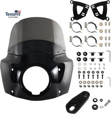 Motorcycle 5.75" Headlight Fairing with 11" Smoke Windshield Windscreen  35-41M