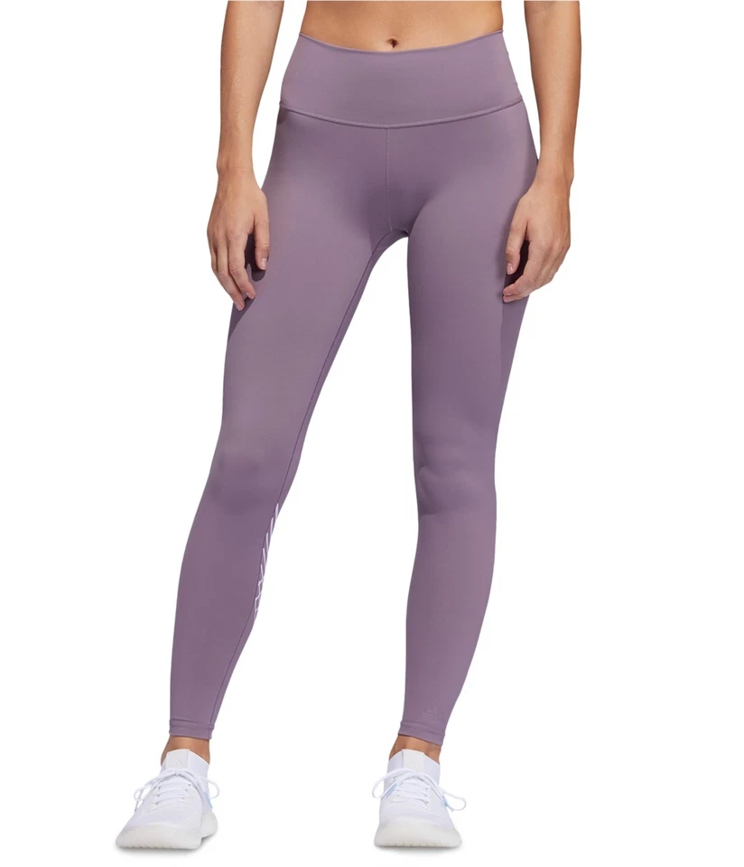 Pantalones deportivos de compresión ajustados largos con antorcha Adidas para mujer, legacypurple, S