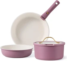 CAROTE 5pcs Pots and Pans Set, Nonstick Cookware Set Detachable Handle