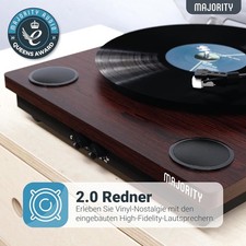 Plattenspieler Aufnahme auf USB Stick, eing.Lautsprecher, Majority Moto, WIE NEU