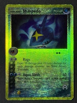 Team Aqua's Sharpedo 5/95 Reverse Holo Rare Pokemon TCG
