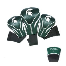 NEW Team Golf NCAA Michigan State Spartans 3 Pack Contour Golf Headcover Set