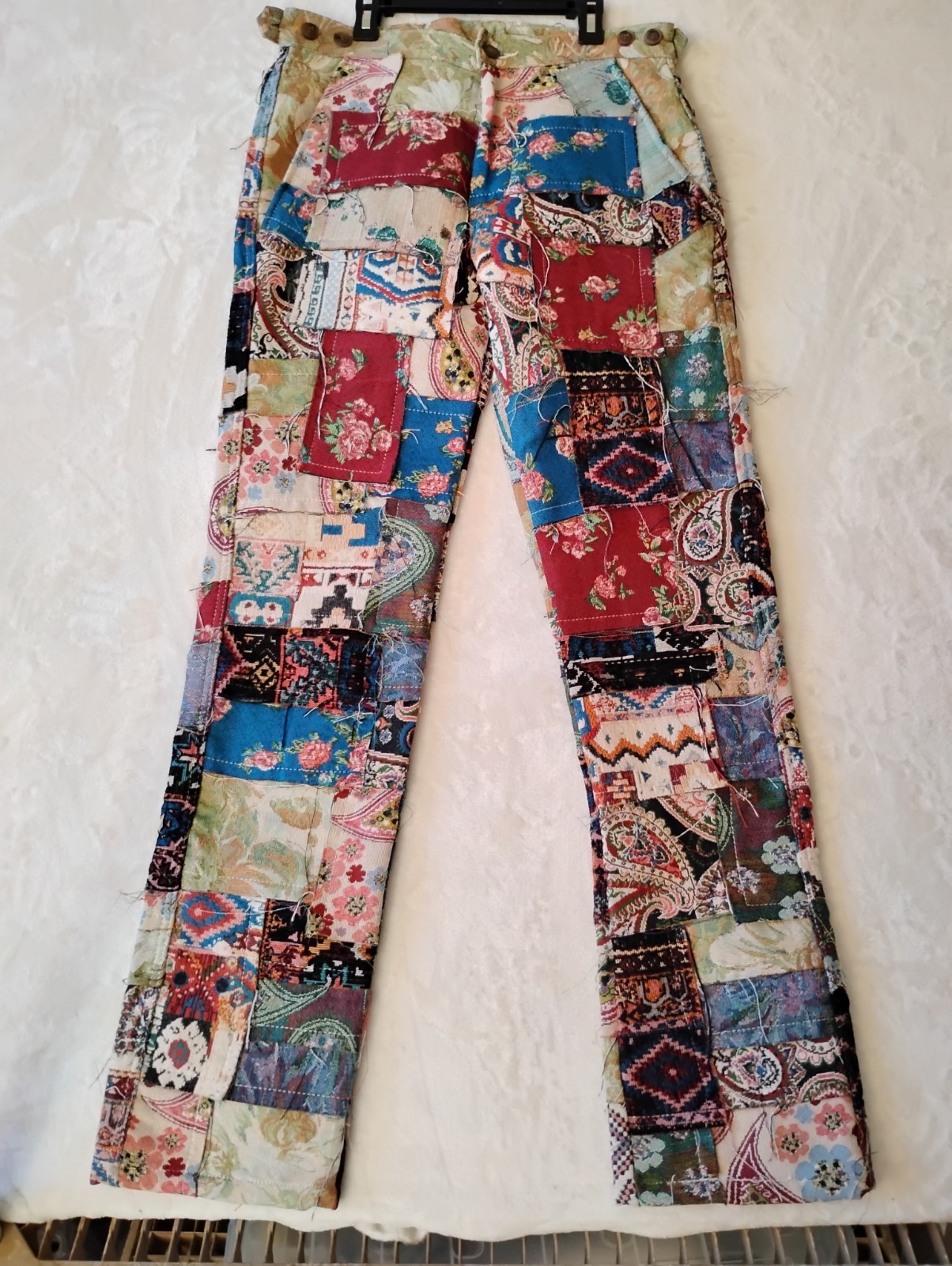 MNML Paneled Patchwork Blanket Pants Deadhead Fes… - image 4