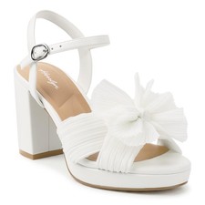 Herrlyn Platform Bow Heels, Open Toe Chunky Women's Bridal Shoes Sandals...