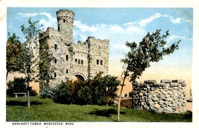 Bancroft Tower, Worcester, Massachusetts Postcard