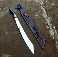 Machete Golok indonesio 27" hecho a mano acero al carbono mango Full Tang Micarta