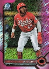 2022 Bowman Chrome Prospects Fuchsia Shimmer Refractor /199 Jay Allen #BCP-234
