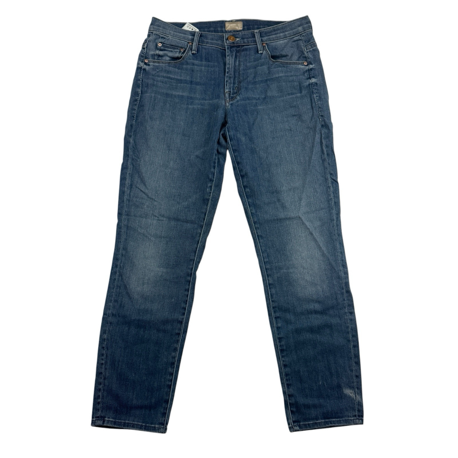 MOTHER Skinny Not Skinny Blue Skies Tomorrow Denim Blue Jeans Cotton Blend 27