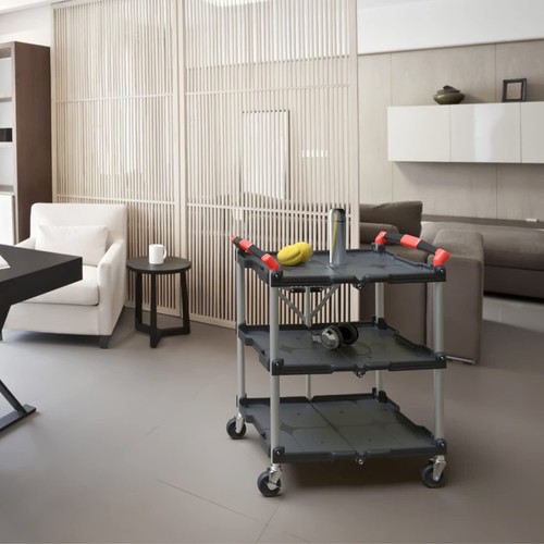 410-007 Pack-N-Roll 150 lbs Folding Collapsible Service Cart, Black/Red - Picture 8 of 9