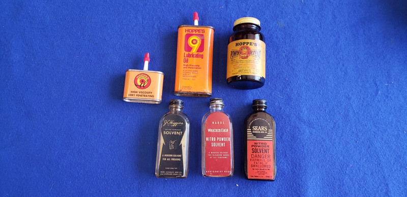 Gun oil tins and botles, Hoppe and J.C. Higgins and wards