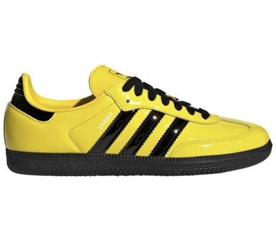 Adidas Originals Samba OG Unisex Casual Shoe Yellow Black Patent Leather Trainer