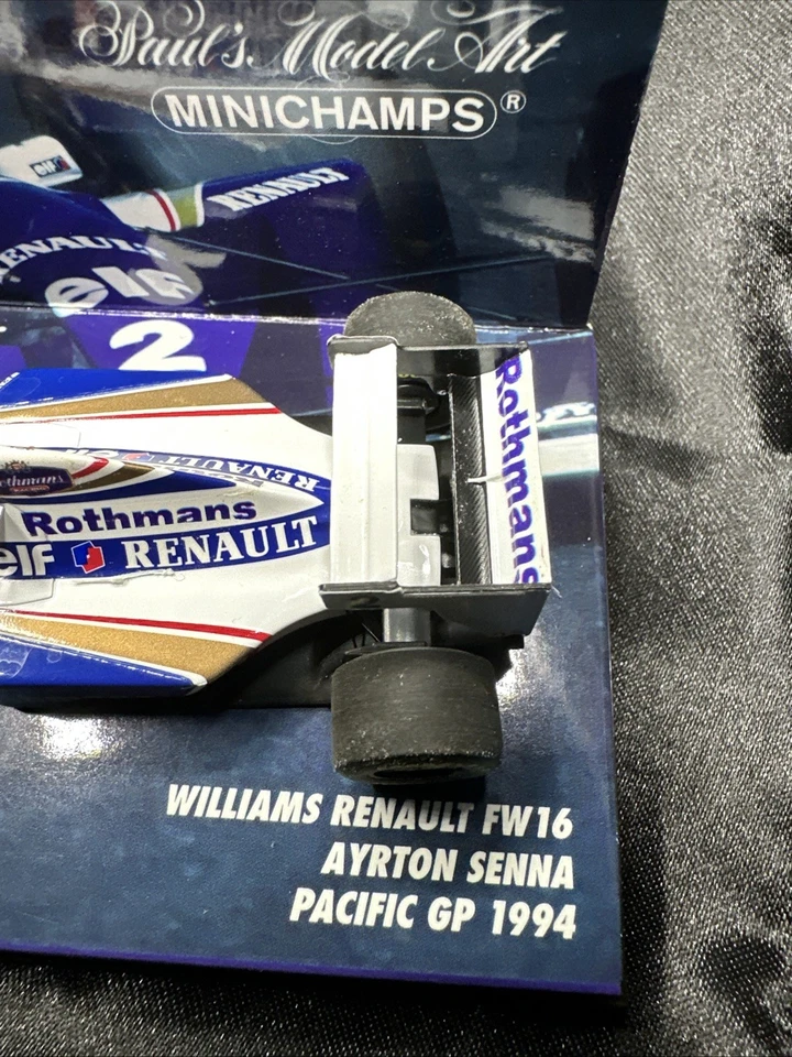 1/43 MINICHAMPS 1994 Williams Renault FW16 Ayrton Senna 1/1000 Pcs. RARE!! USA - Image 3 of 4