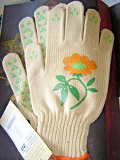 BNWT *Gudrun Sjoden* floral Gardener gardening Gloves in recycled fibres