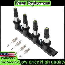 1 Ignition Coils Pack UF620 and 4 Spark Plugs For Chevy Cruze Sonic Pontiac G3