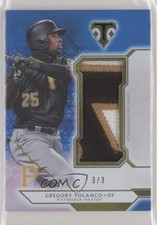 2018 Topps Triple Threads Single Jumbo Relics Sapphire 3/3 Gregory Polanco 7i2