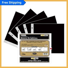 Pioneer 8x8 Memory Book Black Refill Pages - 5 Top-Loading Protectors Included