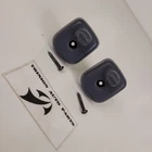 2000-2001 Ford F 150 Sun Visor Clips Dark Gray with Screws Pair Set of 2 OEM