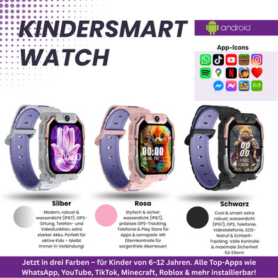 Kids Smartwatch 5G GPS+LBS +WIFI Kinderuhr Android 8.1 App-Store Videotelefonie
