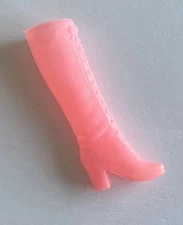 Vintage BARBIE Doll ~ SINGLE Bubblegum PINK Squishy BOOT ~ Unreadable Korea?
