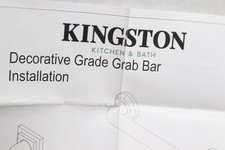 2-Pk Kingston Brass Sage Grab Bar Flange Brushed Brass Silver 1.25" GLDRF81412