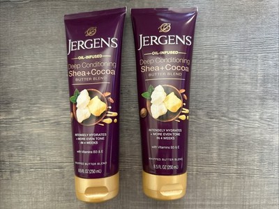 Jergens Shea + Cocoa Butter Deep Conditioning For Dry Skin Lot Of 2 8.5 Oz Each