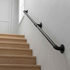 Handrail Stair Rail Grab Balustrade Metal Staircase Banister Bar 150cm