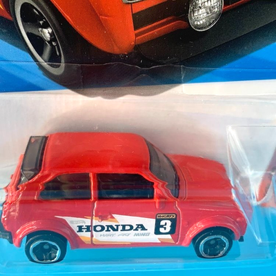 HOT WHEELS 2025 '73 HONDA CIVIC CUSTOM RED 231/250 JBB42 THEN AND