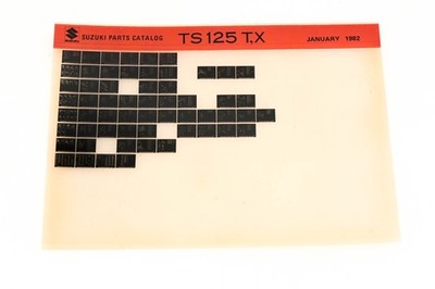 Suzuki TS125TX TS125 T,X Parts Catalog Microfiche Rev:1/1982