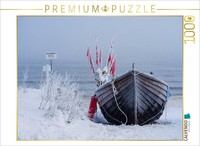 Calvendo Puzzle Fishing Boat In The Snow | 1000 Pieces, Finished Size 25.2 × 18.