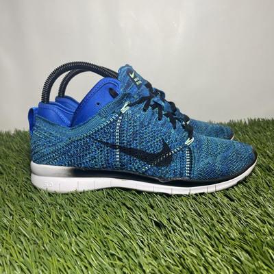 NIKE FREE TR FLYKNIT RUNNING SHOES BLUE 718785-401 WOMEN'S SIZE