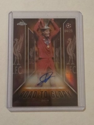 2025-26 Topps Chrome UEFA - Virgil van Dijk Auto Road To Glory  #'d/25 Liverpool