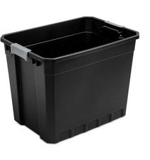 4-Pack Plastic Storage Bins with Lids, Stackable Containers, 27 Gallon