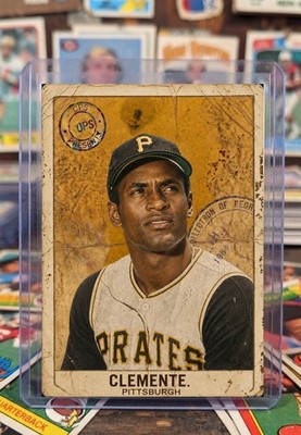 Roberto Clemente Unique Custom Mixed Media ACEO Art Card  Original Tribute