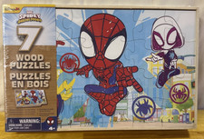 Disney Junior Age 4 Marvel Spidey and Amazing Friends 7 Wood Puzzles NEW